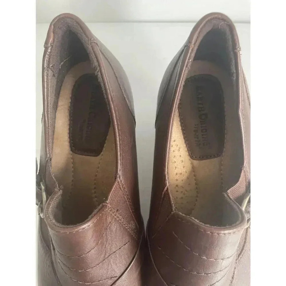 Women's Earth Origins Brown Leather Heels Clogs Size 8.5 M EUC! - Picture 6 of 9
